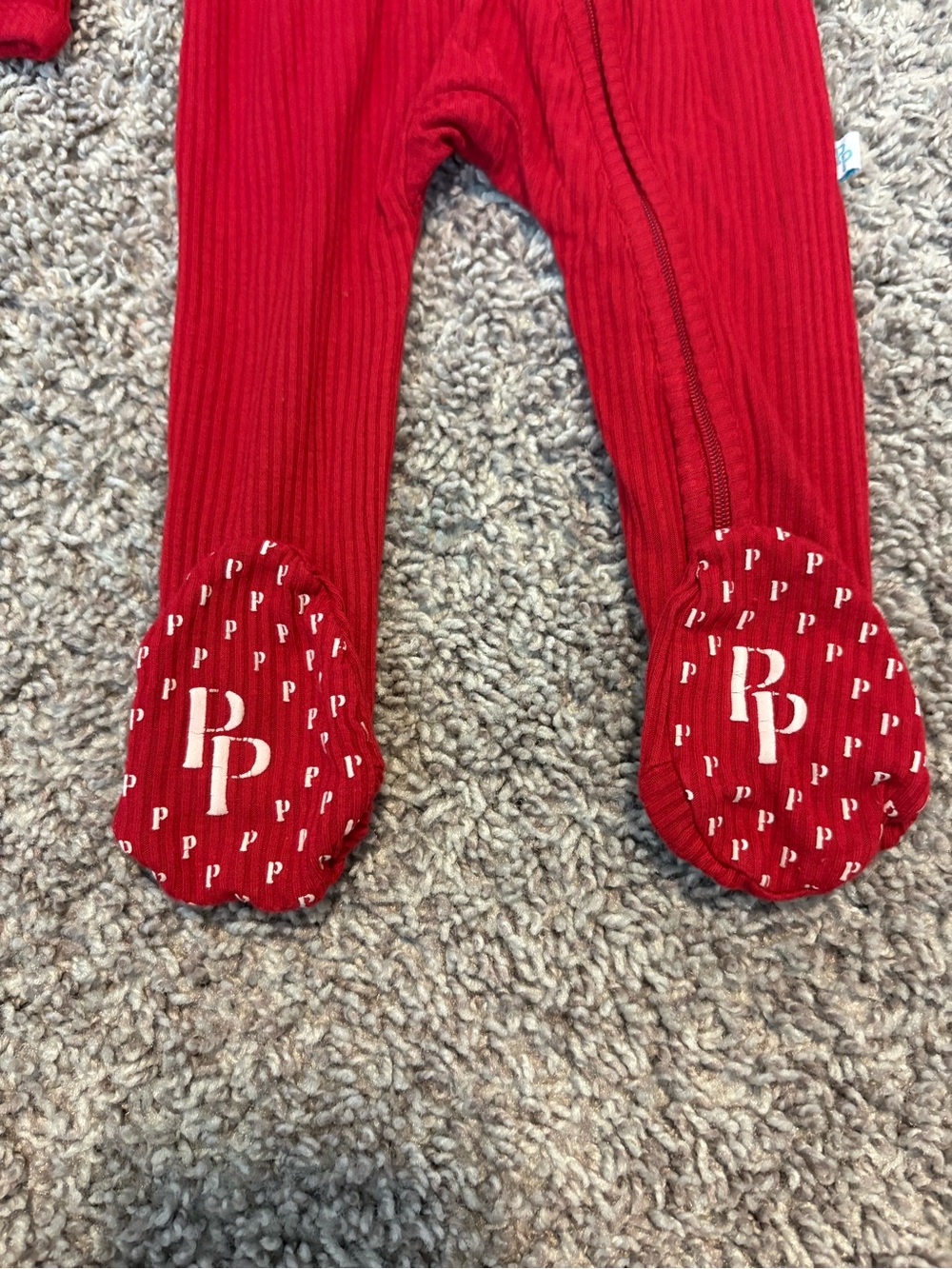 Posh Peanut Ribbed Zippy // 0-3m - Picture 2 of 6